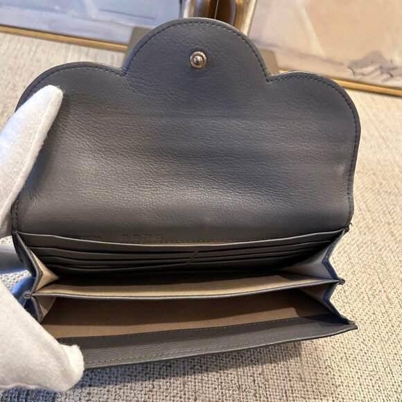See by Chloe Grey Polina Continental Soft Leather Long Wallet - Picture 5 of 9